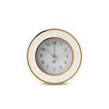 White Round Alarm Clock, Gold