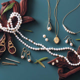 6mm Pearl & Gold Rope Necklace