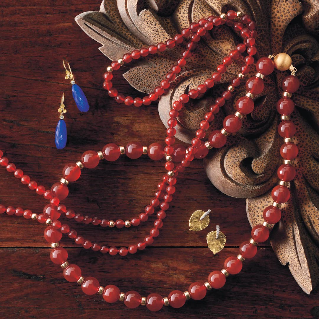 6mm Carnelian Rope Necklace