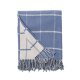 Windowpane Throw, Denim
