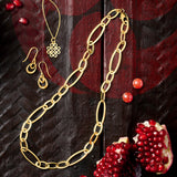 Offspring Drop Earrings in Yellow Gold