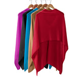 Cashmere Poncho, Mosaic Blue
