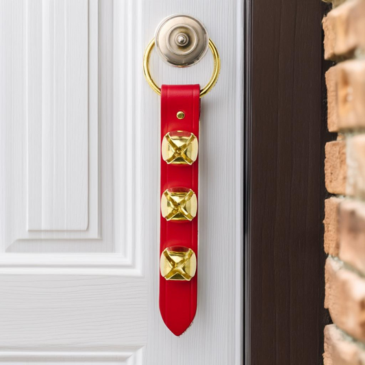 Red Sleigh Bell Door Hanger