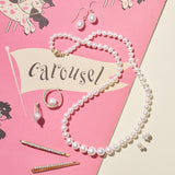 Petite White Pearl Drop Earrings