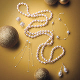 6mm Oval Baroque Pearl Rope Necklace
