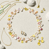 Pastel Pearl & Hydrangea Petal Necklace