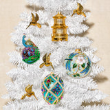 Gold Hummingbird Ornaments, Set of 4