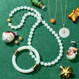 Orange Jade Dragon Ball Pendant Necklace