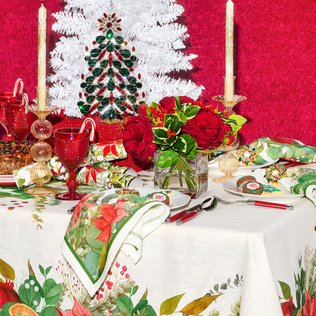 Holiday Floral Tablecloth