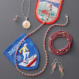 Ruby Scallop-Edge Pendant Necklace