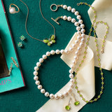 Mercer Drop Earrings in Peridot & Diamonds