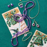 Madison Earrings in Amethyst & Diamonds