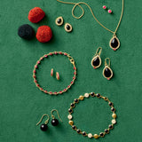 10mm Black Jade Drop Earrings