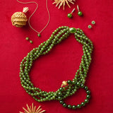 Soho Earrings in Green Jade & Diamonds