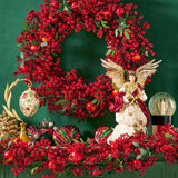 Holiday Angel with Golden Wreath