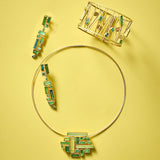 Green Tourmaline Pendant/Brooch Necklace