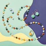 Carved Green Jade Ball Drop Earrings