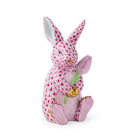 Herend Blossom Bunny, Raspberry