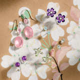 Forget-Me-Not Earrings in Amethyst & Diamonds