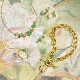 Diamond Clover Toggle Bracelet