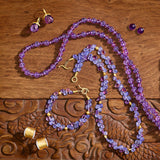 Amethyst Carved Rope Necklace
