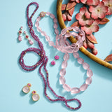 Rose Quartz & Pink Tourmaline Drop Earrings