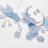 Four-Star Wave Sapphire Earrings