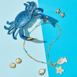 Sapphire & Diamond Starfish Earrings