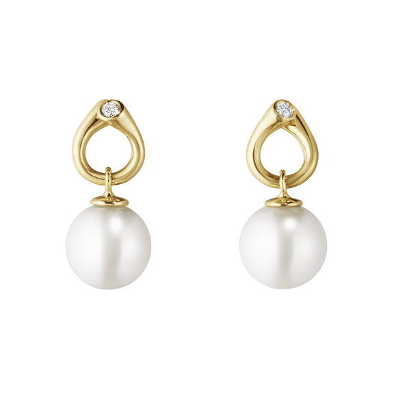 Georg Jensen Magic Pearl & Diamond Earrings