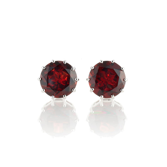 Dottie Earrings in Garnet