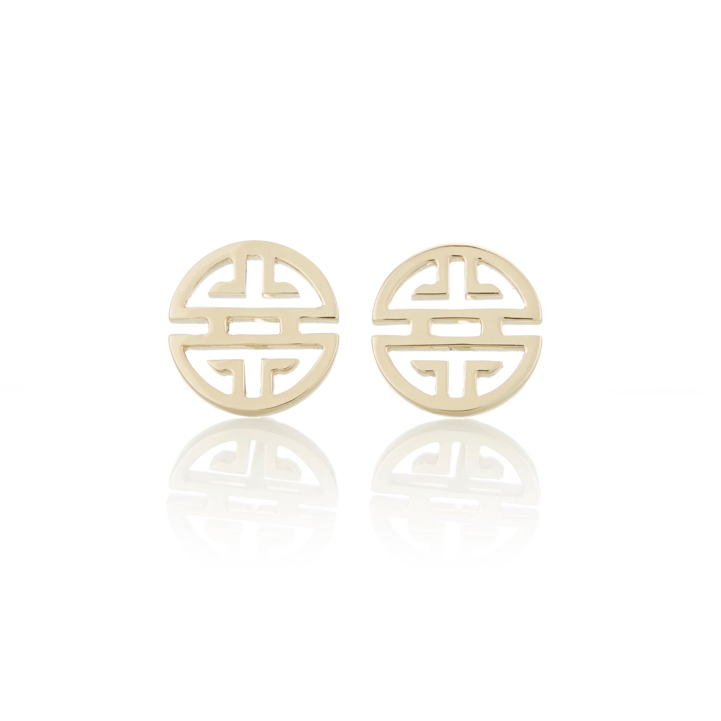 Gold Shou Stud Earrings